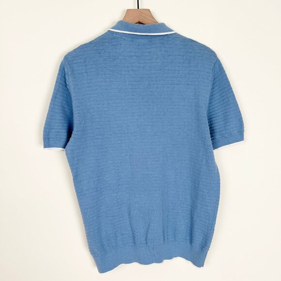 Ted Baker Textured Polo Shirt Short Sleeve Knit Old Money Preppy Business Casual - Picture 12 of 13